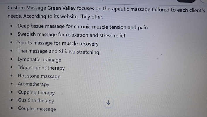 Custom Massage Green Valley